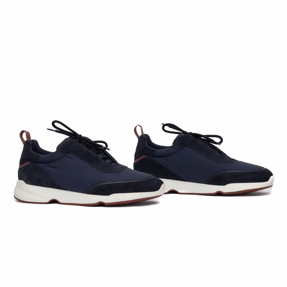 Loro Piana Men’s Modular Walk Navy Suede Storm System Sneakers EUR 42 US9 - Picture 5 of 16